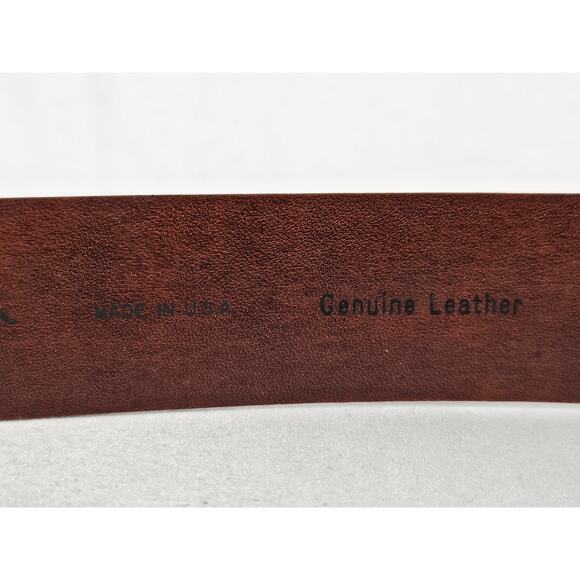 JOHN W. NORSDTROM DESIGNER UNISEX BROWN GENUINE LEATHER BELT – SIZE 42 - Picture 6 of 9